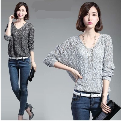 Áo len nữ kiểu lưới đan, áo len mỏng mặc 4 mùa ale01