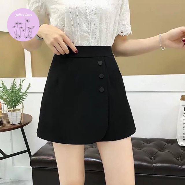 quần giả váy chữ a phối 3 cúc