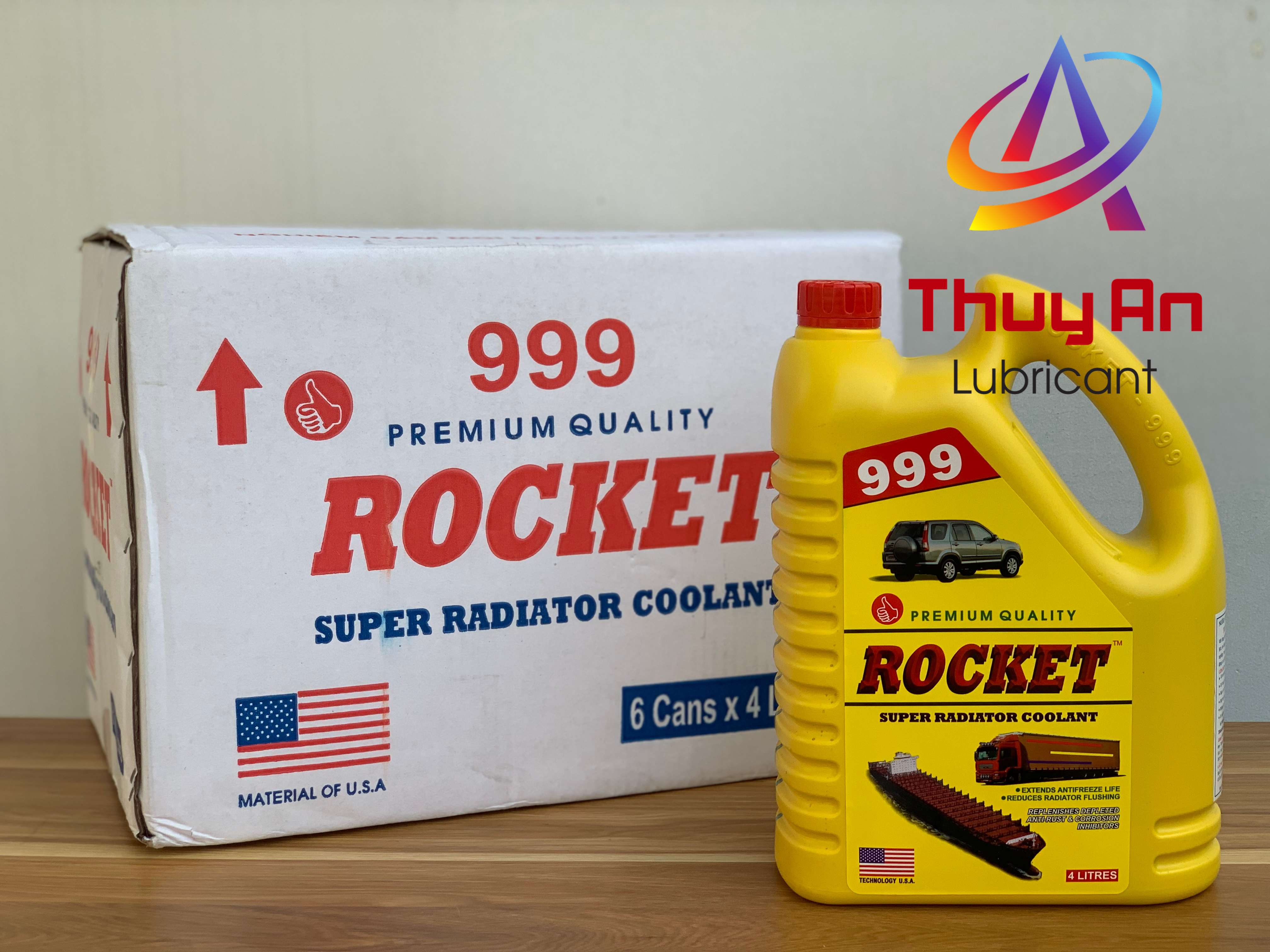 Nước Làm Mát Động Cơ Rocket 999 (màu xanh) 4L