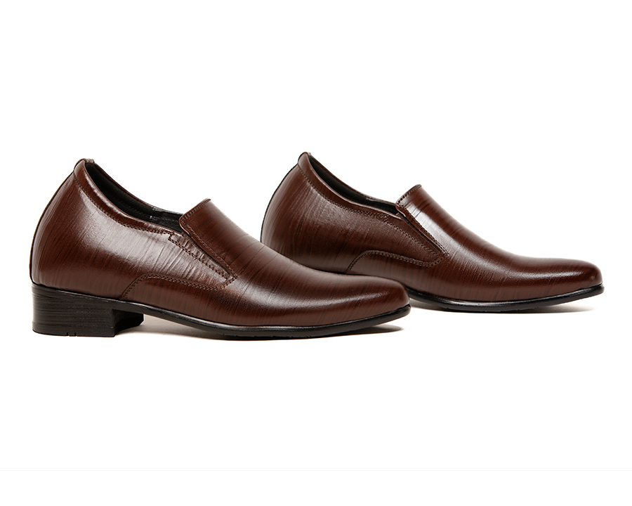 [8cm] shoes height increasing Men T&TRA S970 brown stripe