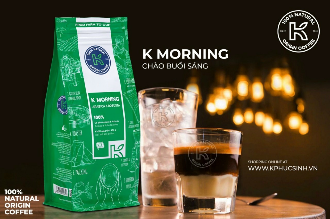 [HCM]CÀ PHÊ RANG XAY K MORNING 454G