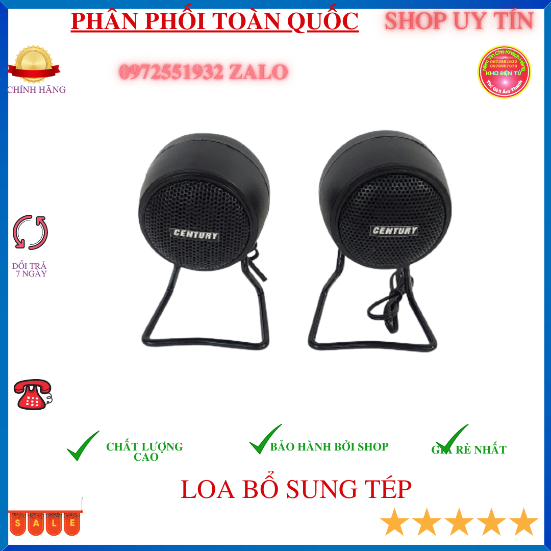 2 Chiếc loa tép thạch anh tròn