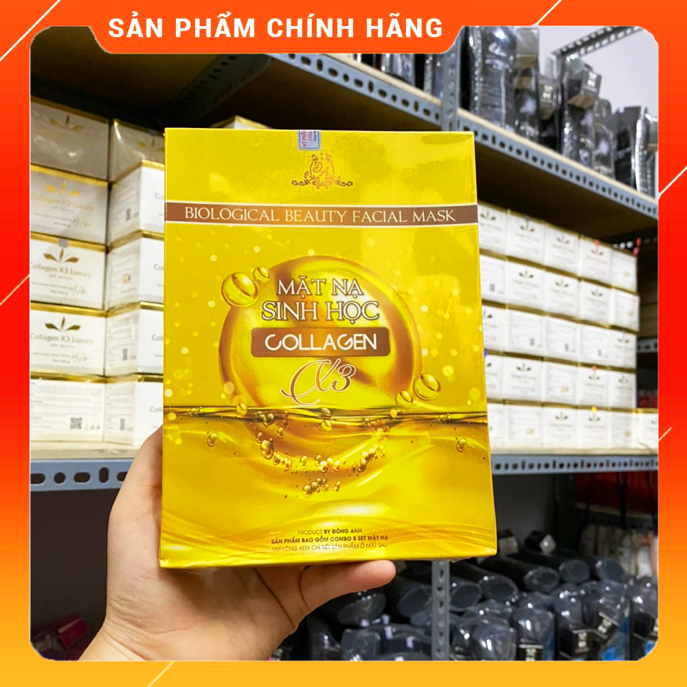 Mặt nạ sinh học Collagen X3 Luxury dưỡng trắng da Mỹ phẩm Đông Anh