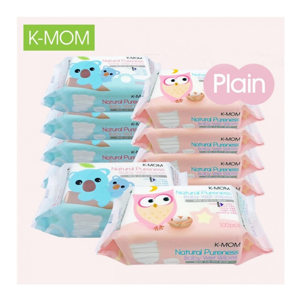 Combo 10 bịch khăn ướt cao cấp K-MOM Hàn Quốc (100c)