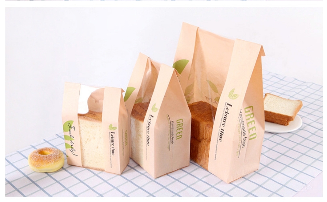 Túi bánh mì hoa cúc, túi bánh mì sanwich, túi bánh bông lan, túi giấy - 10 túi
