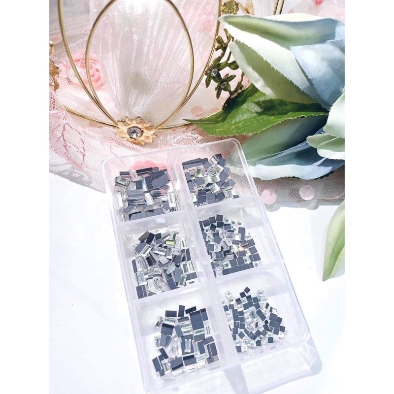 Đá khối chữ nhật khay tròn