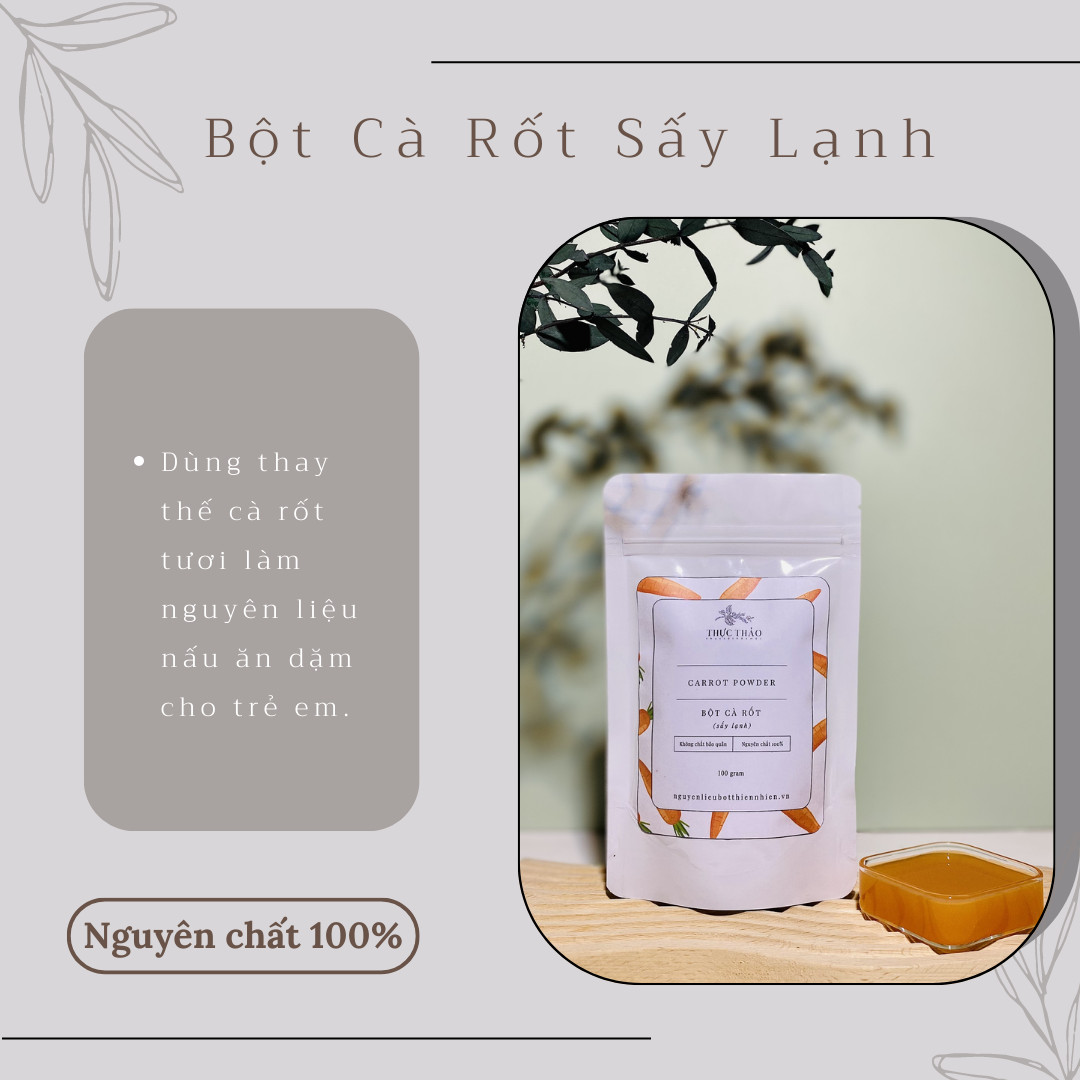 BỘT CÀ RỐT NGUYÊN CHẤT DÙNG TRONG ĂN UỐNG