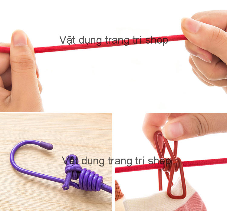 Dây Phơi Đồ 12 Kẹp Đa Năng