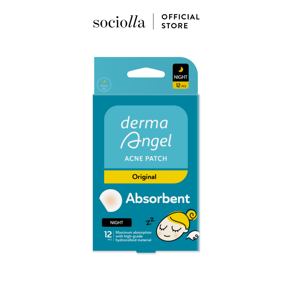 Miếng dán mụn ban đêm derma angel 12 miếng
