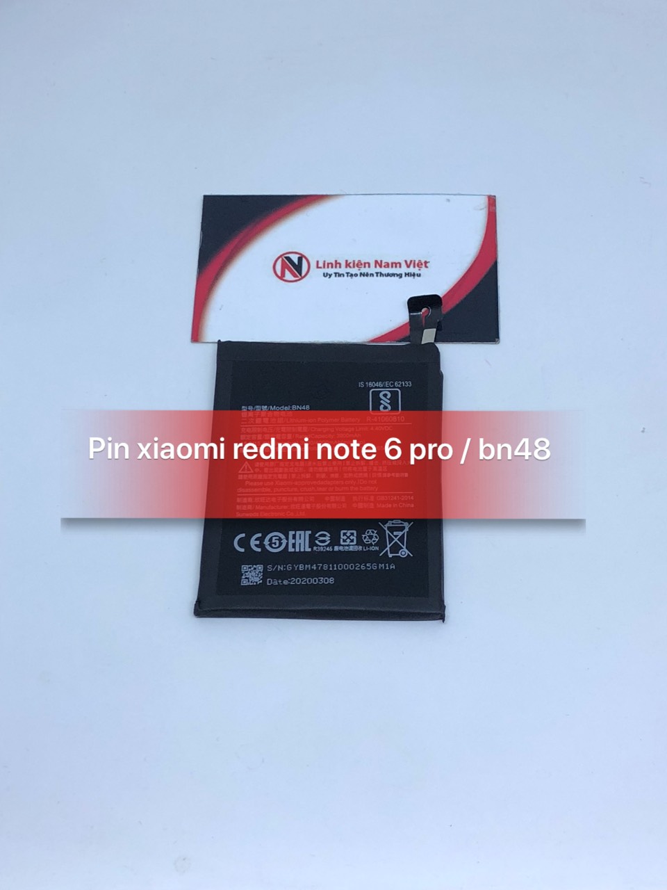 Battery xiaomi redmi note 6 pro, bn48 3900/4000mah zin new-bảo hành 3 tháng