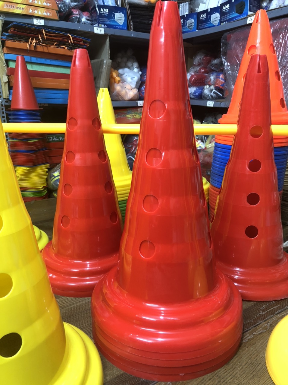 Combo10 chiếcNấm tập chiến thuật, Marker, cone thể thao Bóng Đá Rào Cản Nhựa.