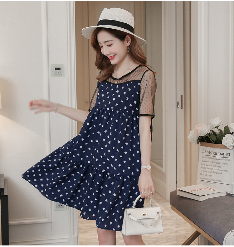 Đầm bầu suông họa tiết db01