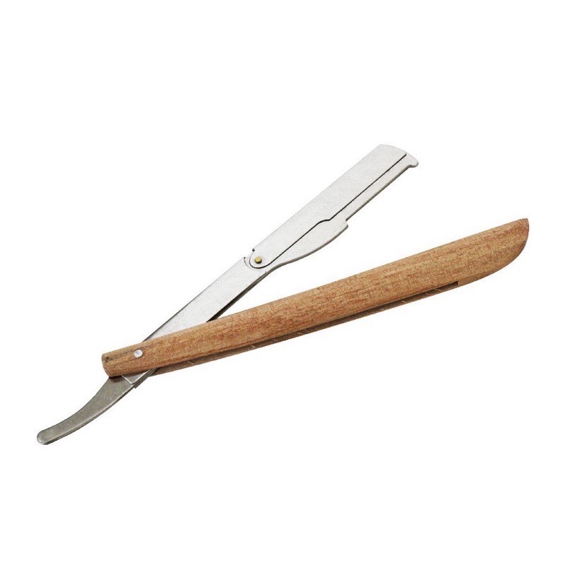Dao Cạo Râu Cán Gỗ - Cạo Lông Mặt -Cạo Viền (tặng 10 lưỡi dao lam)