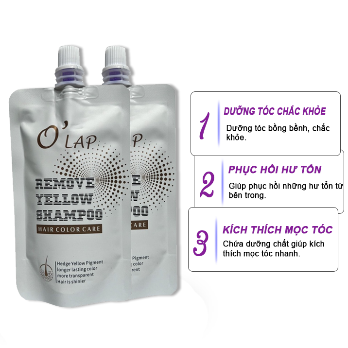 Dầu gội tím khử vàng OLAP giữ màu nhuộm tại nhà chính hãng