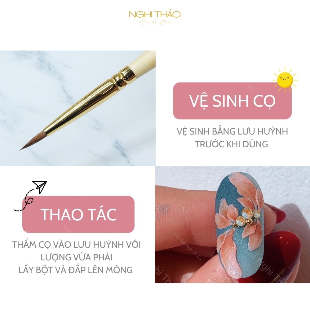 Cọ đắp hoa bột Jeliva