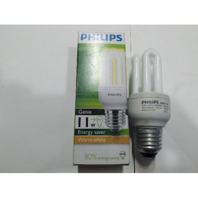 bóng đèn compact 3u-11w  E27 Philips