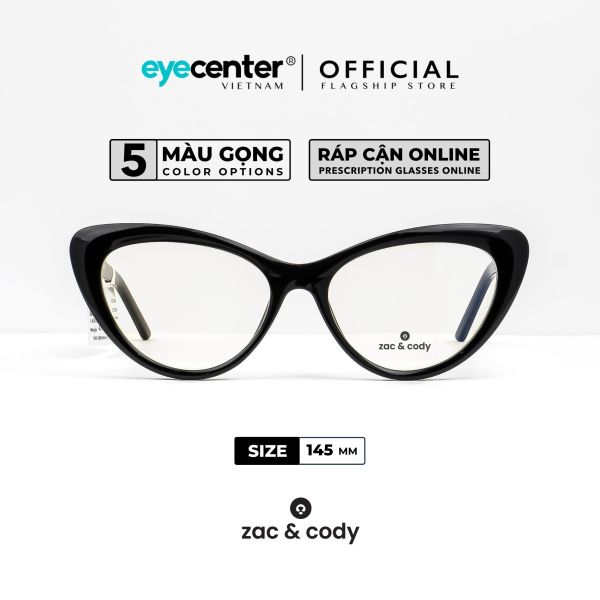 Giá bán Gọng kính nữ chính hãng ZAC&CODY B39 mắt mèo lõi thép chống gãy nhập khẩu by Eye Center Vietnam