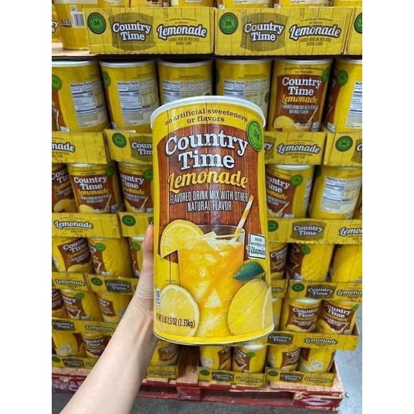 [Rẻ vô địch] [Chính hãng] Bột Pha Nước Chanh Country Time Lemonade 2.33kg Mỹ