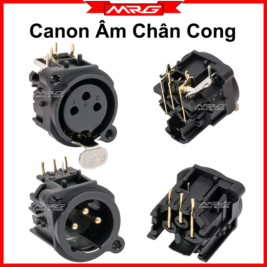 Jack Canon Âm Chân Cong (ổ cắm jack canong xlr) giá 1 chiếc.