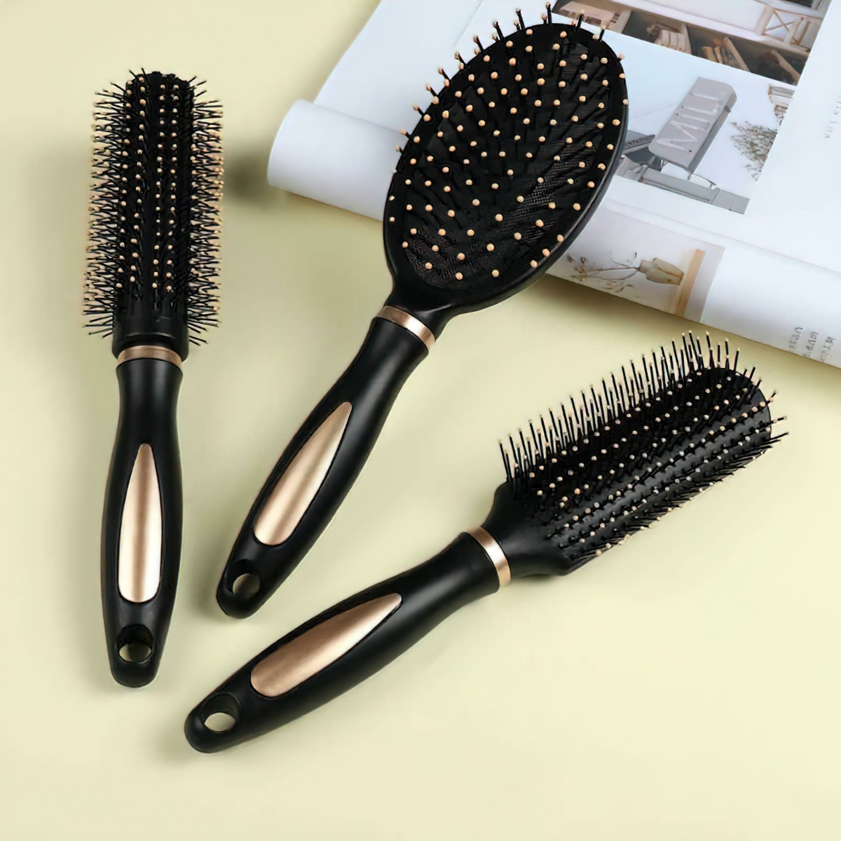 Lược Chải Tóc Gỡ Rối TMR Xinh Xắn Nhiều Kiểu Dáng Lựa Chọn Vuông Oval Tròn Và Bán Nguyệt - LAZYL