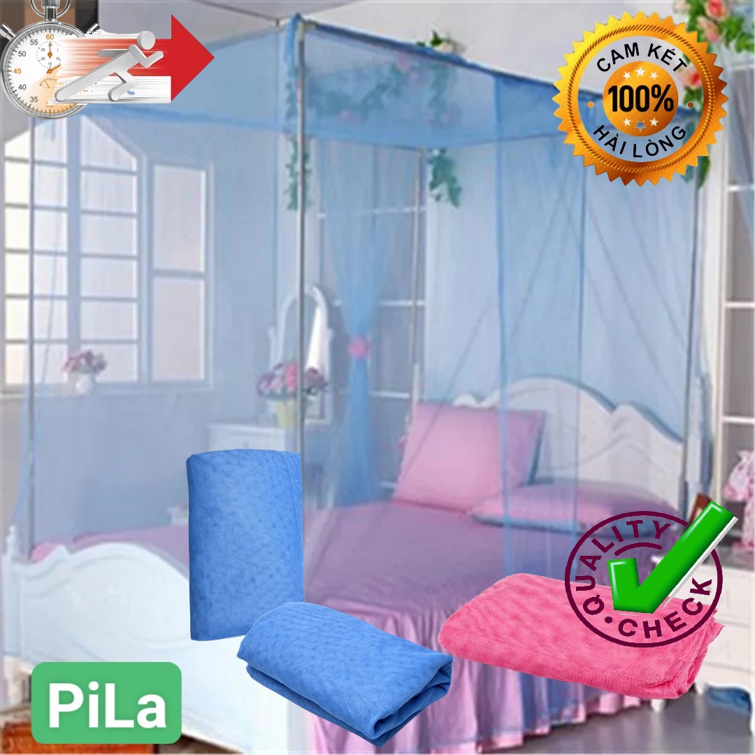 Mùng Ngủ Lưới Dày 1M8, 1M6 Không Cửa Đặc Biệt, Màn Ngủ Phước Long Nhiều Màu
