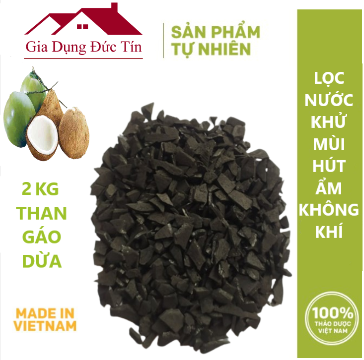 Than GÁO DỪA lọc nước, lọc khí. (4mm - 8mm) (2kg )