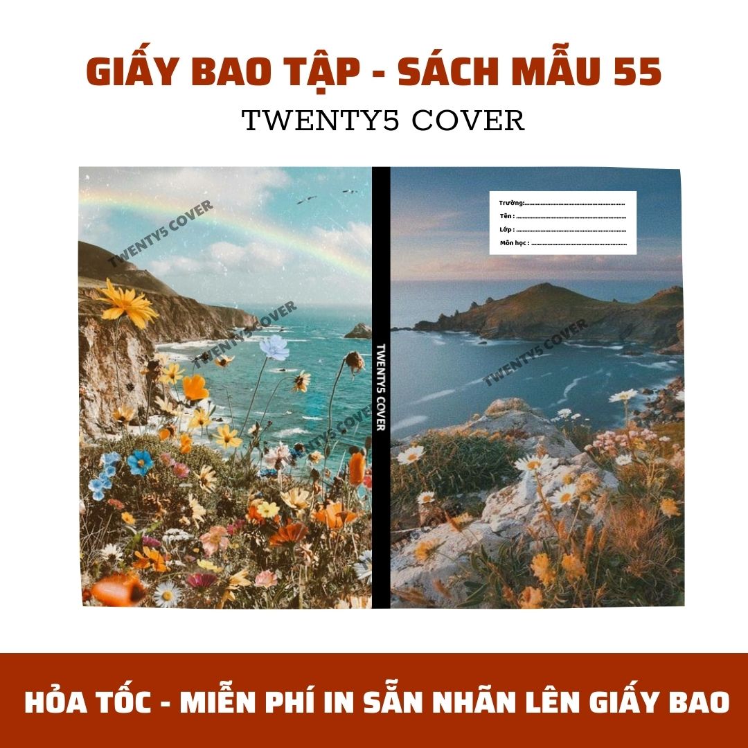 GIẤY BAO TẬP - SGK MẪU 50 - 59 [ MIỄN PHÍ IN NHÃN BASIC TRÊN GIẤY BAO - CHẤT GIẤY DÀY BÓNG ]