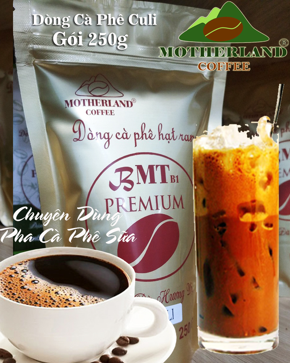 [HCM]Cafe rang xay nguyên chất pha phin Motherland gói 250g pha cafe sữa đá (dòng culi rang bơ)