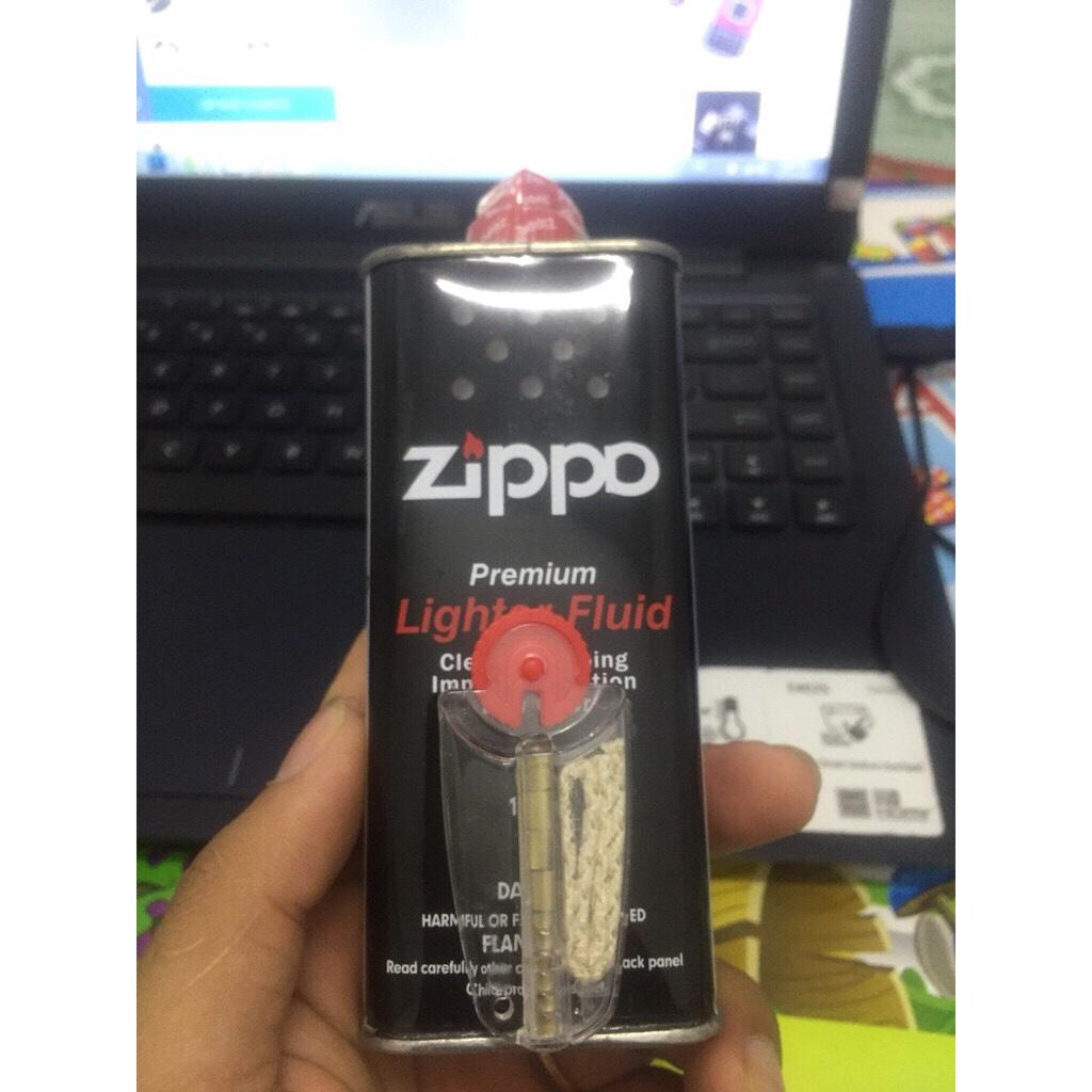 [HCM]Combo 01 Chai Xăng Zippo + 06 Viên Đá + 01 Tim