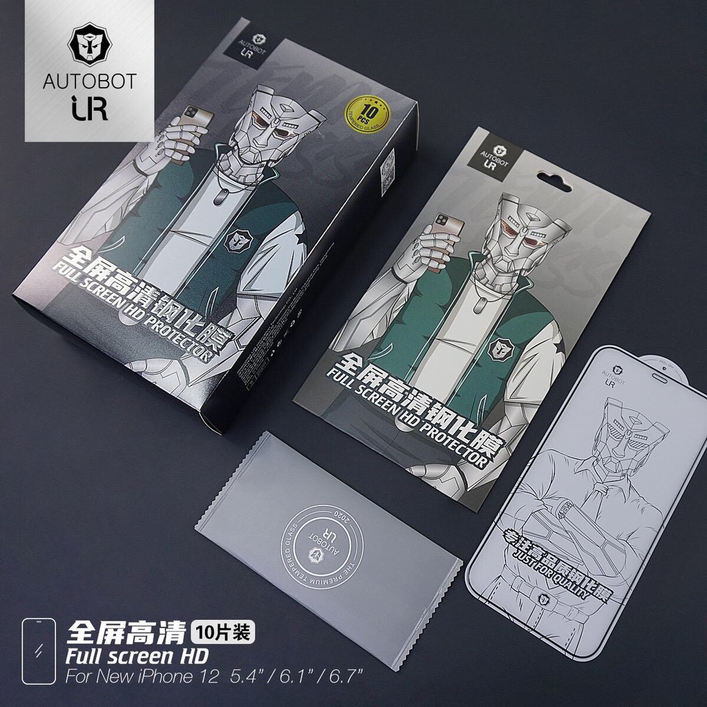 [Lấy mã miễn phí vận chuyển] Kính cường lực Full màn cho IPHONE 12 / 12 mini / 12 pro / 12 pro max Autobot UR cao cấp