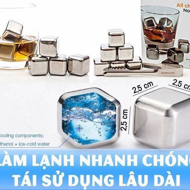 Bộ 8 viên đá lạnh không tan . đồ dùng thông minh tiện ích , đá vĩnh cửu inox , bộ 8 viên đá lạnh inox không tan - bộ 8 viên đá lạnh inox vĩnh viễn đá lạnh inox không tan cao cấp