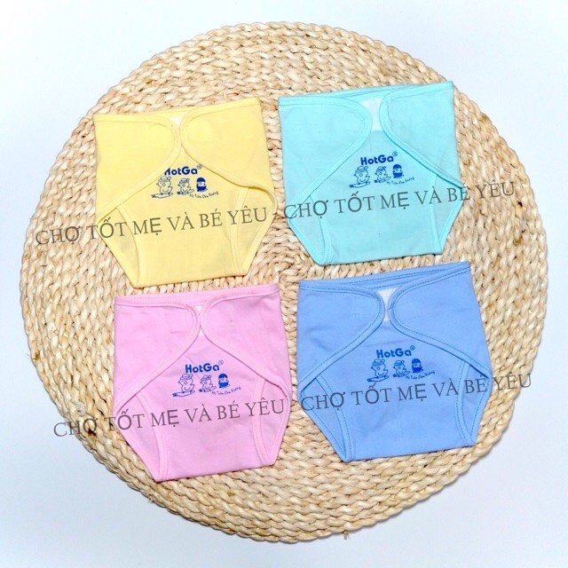 COMBO 5 TÃ DÁN CHO BÉ VẢI COTTON CAO CẤP HOTGA (tã dán sơ sinh, tã vải cho bé loại tốt cotton 100%)