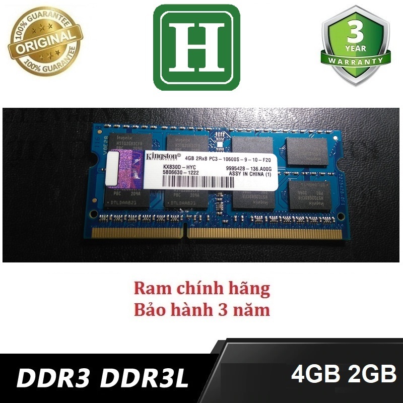 Bảng giá Ram Laptop DDR3L bus 1600 2Gb, 4Gb và một số loại khác, ram chính hãng bảo hành 36 tháng Phong Vũ