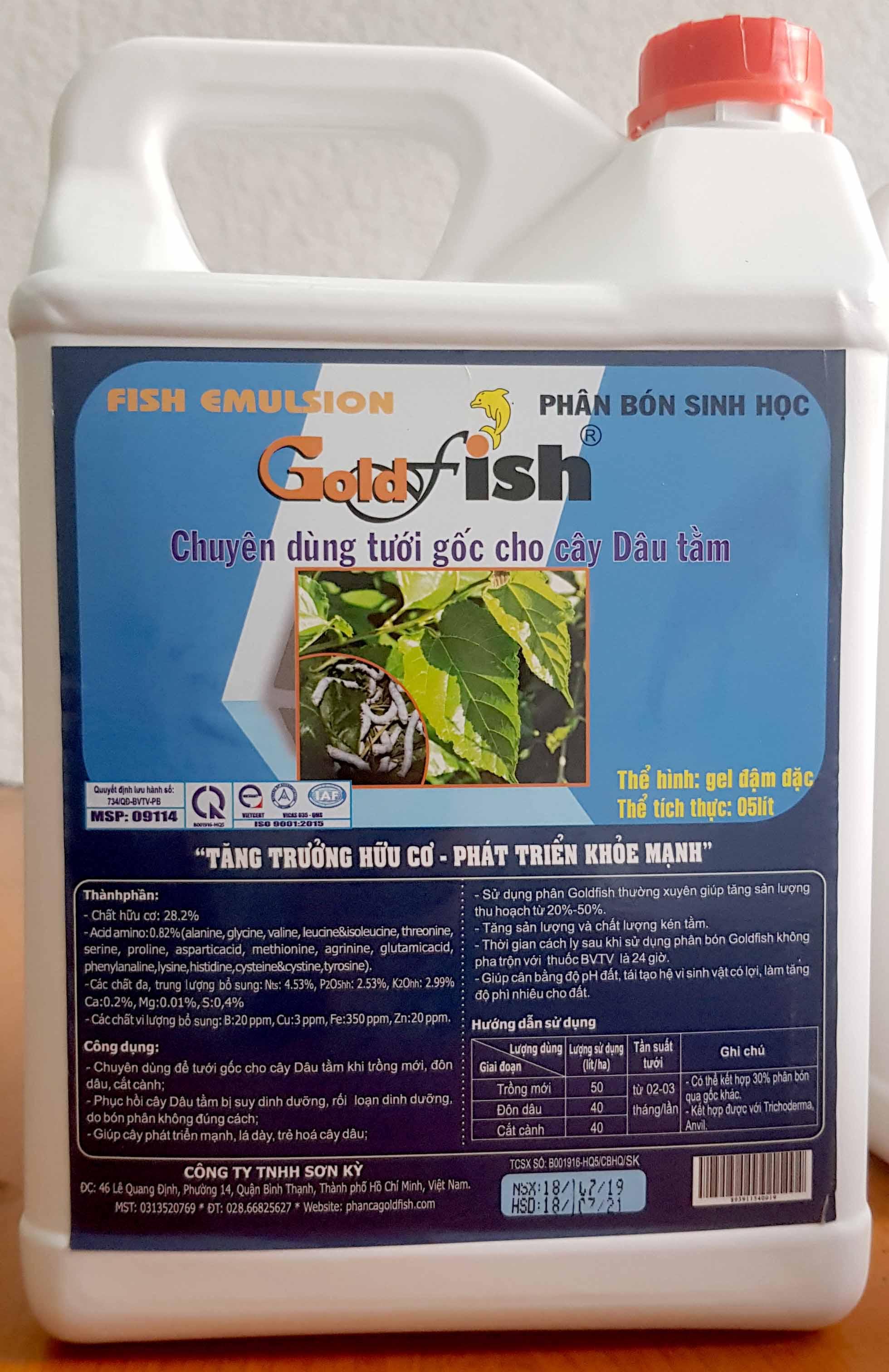 Phân bón sinh học Goldfish bón gốc cho cây Dây tằm
