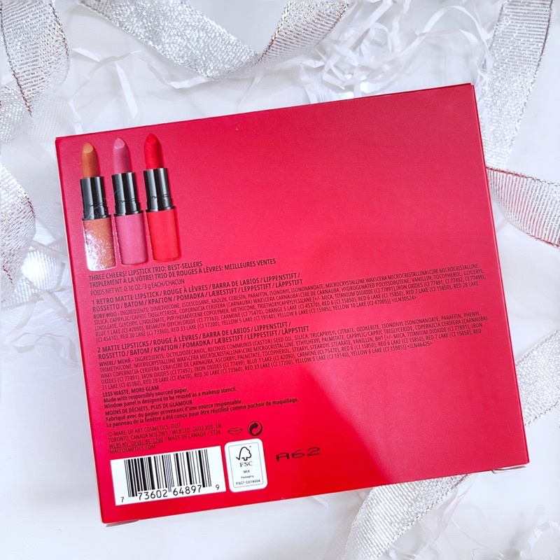 Set 3 son MAC fullsize 3g: Mehr, Whirl, Ruby Woo