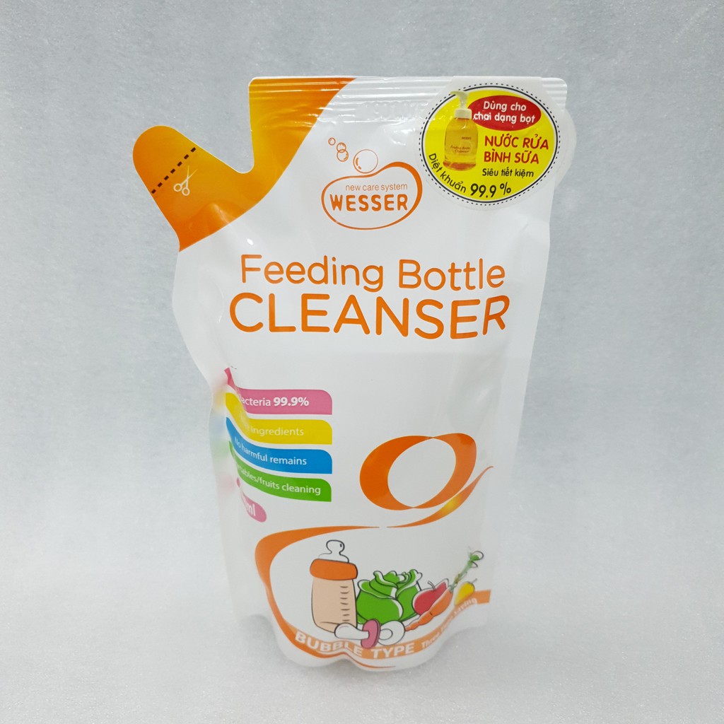 Nước rửa bình sữa & Núm ti Wesser 500ml