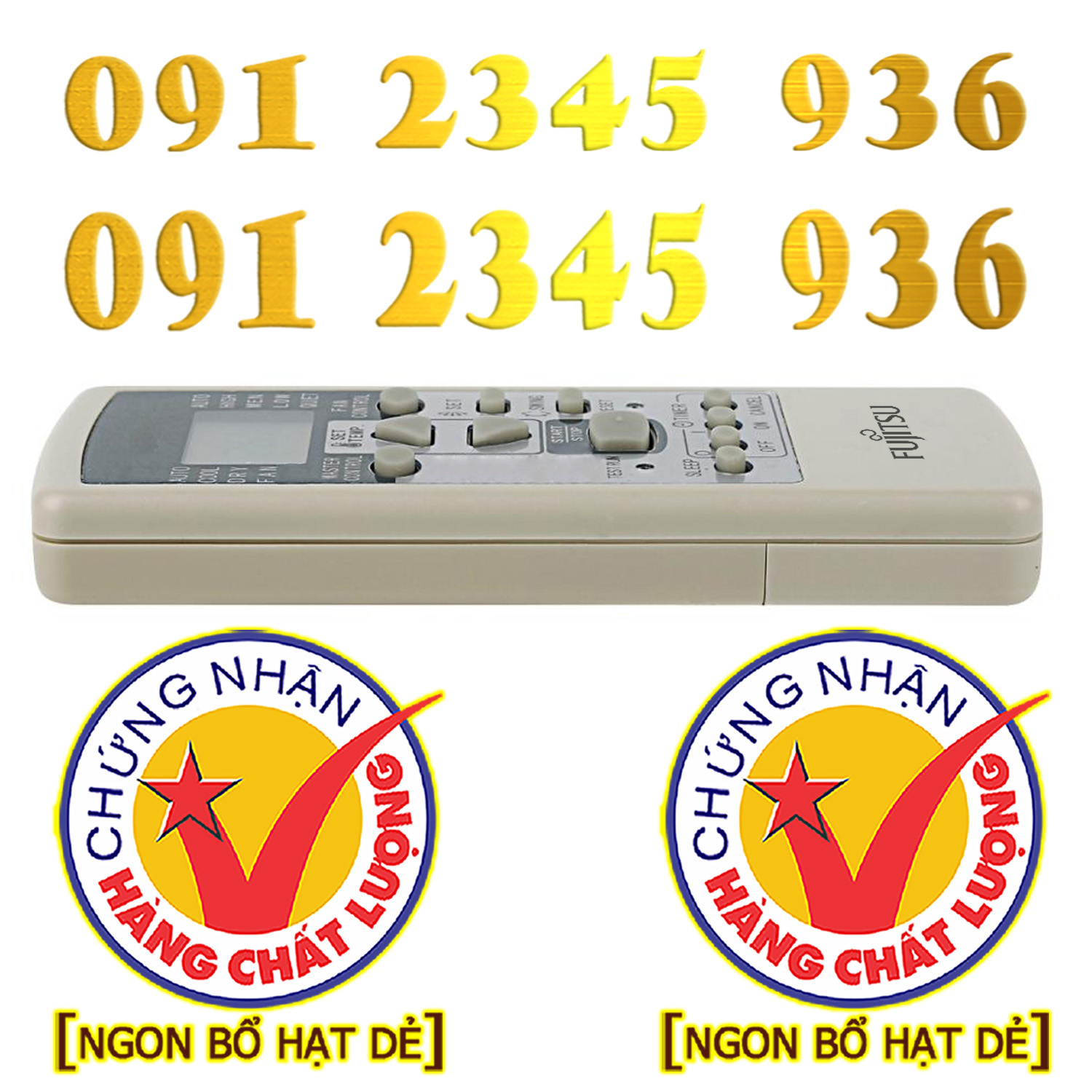 Điều khiển Fujitsu [HÀNG ĐẸP] cho điều hòa 1 CHIỀU. (Mẫu số 8)
