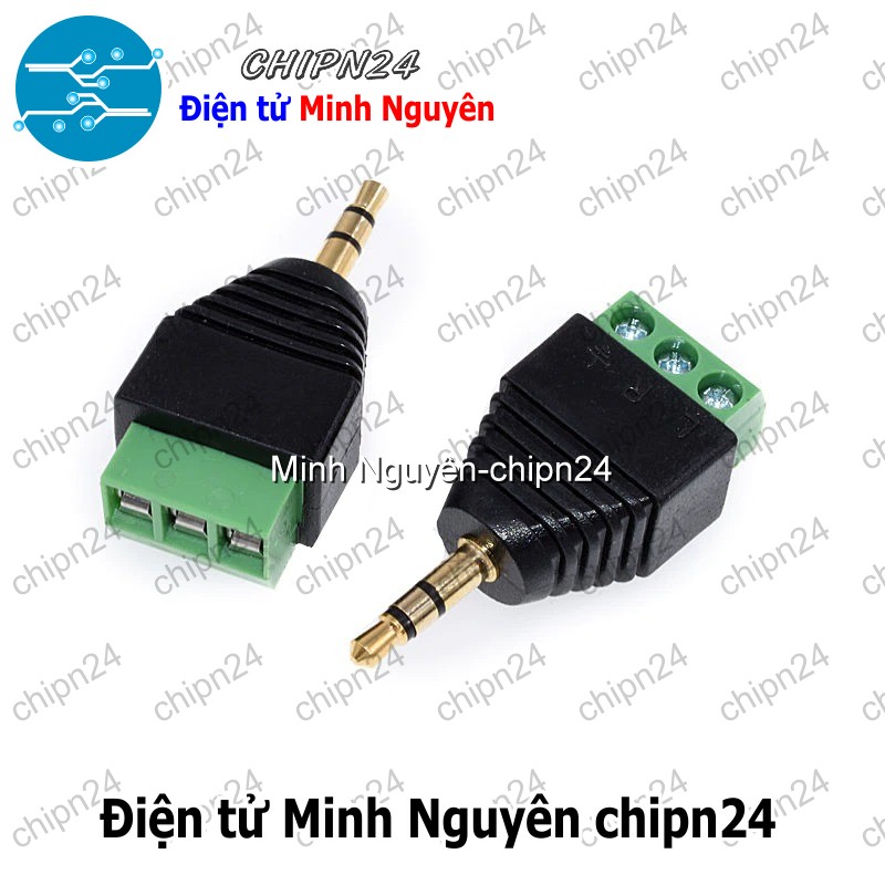 [1 cái] (F114) Jack chuyển Audio ra Domino (2.5MM/3.5MM 3 chân/4 chân Đực/Cái) - [Chọn Loại] - HHH.00178