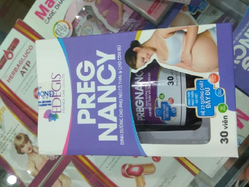 [Combo 2 hộp] Viên uống dinh dưỡng cho phụ nữ có thai và cho con bú PREG NANCY nhập khẩu