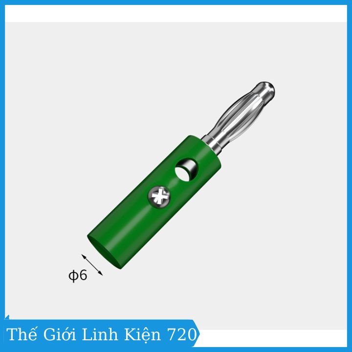 Đầu jack bắp chuối đực 4mm cao cấp nhiều màu (1 cái) tùy chọn