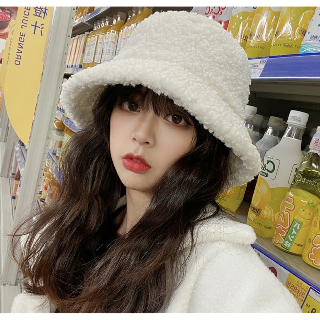 mũ lông cừu bucket siêu hít hót