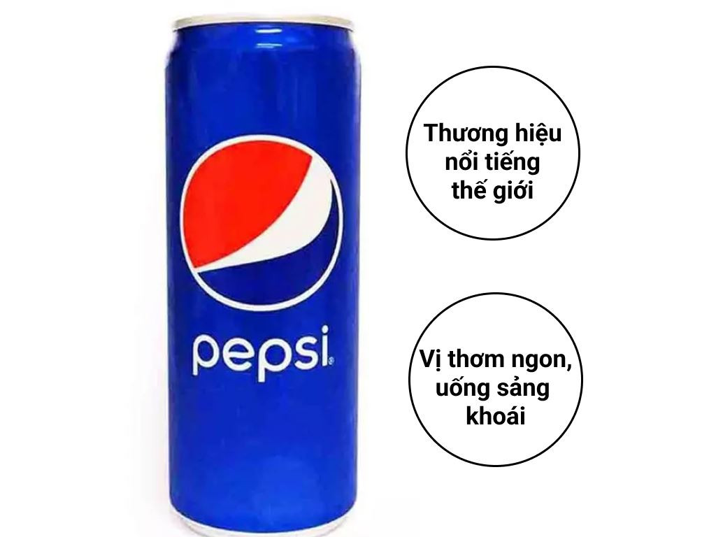 lon nước ngọt Pepsi Cola 320ml