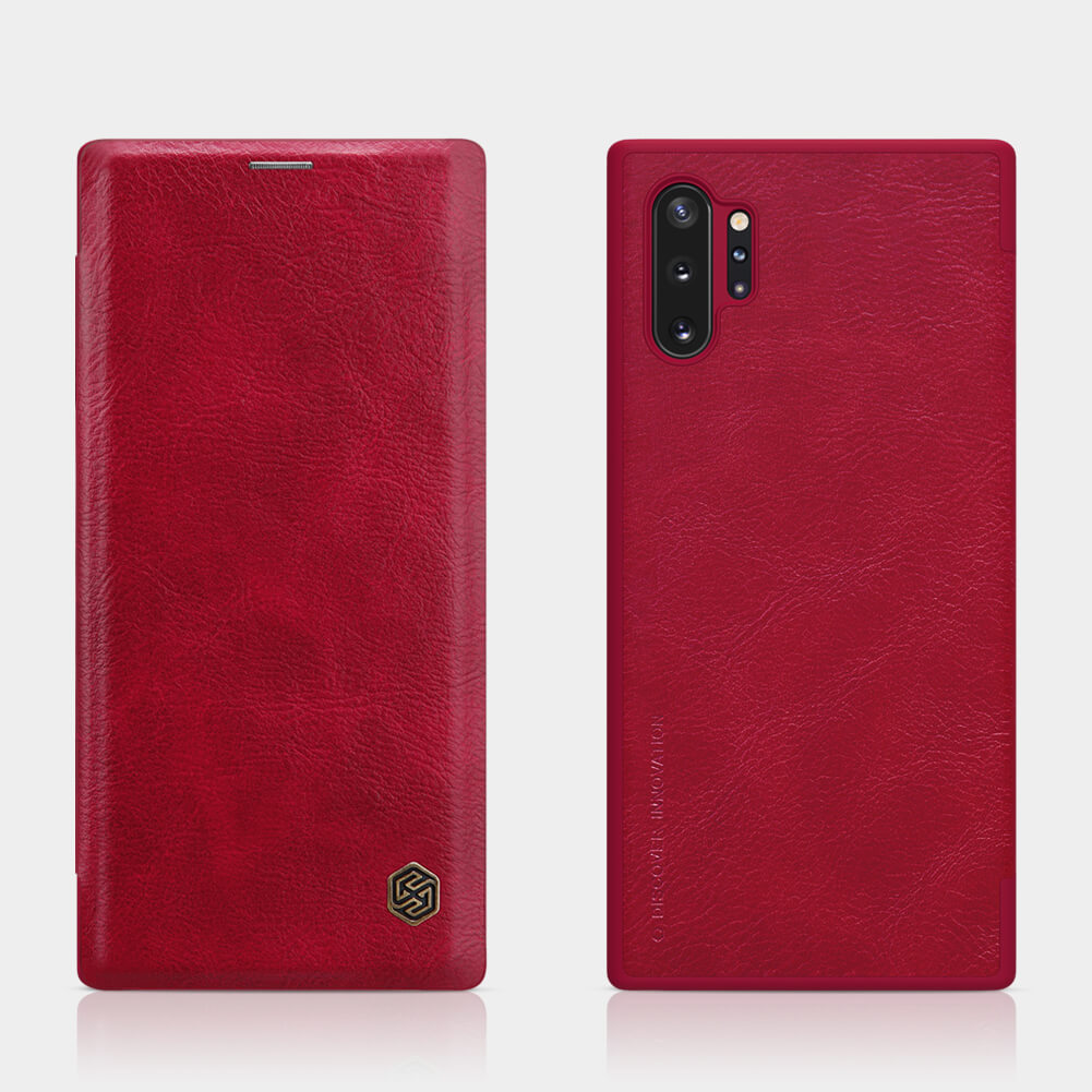 Bao da Samsung Galaxy Note 10 Plus Qin Nillkin da bò cao cấp