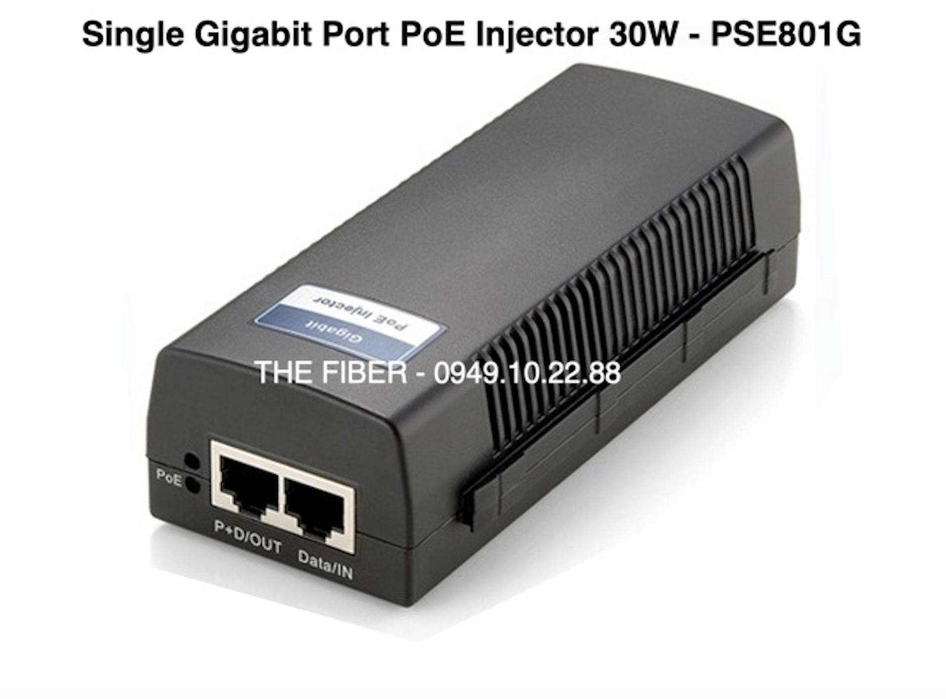 [HCM]Bộ nguồn PoE 48V-56V 30W 2 Port Gigabit KMETech PSE801G Injector