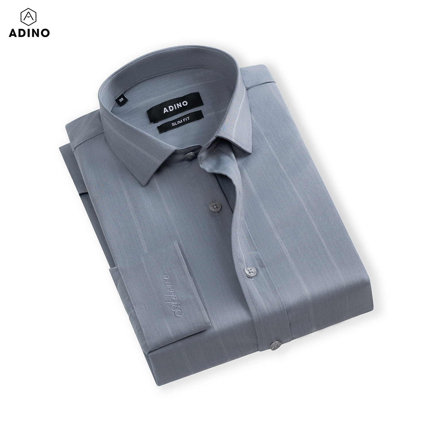 Áo sơ mi kẻ sọc nam màu trắng ADINO vải sợi sồi Modal mềm mịn thoáng mát dáng slimfit công sở trẻ trung S263
