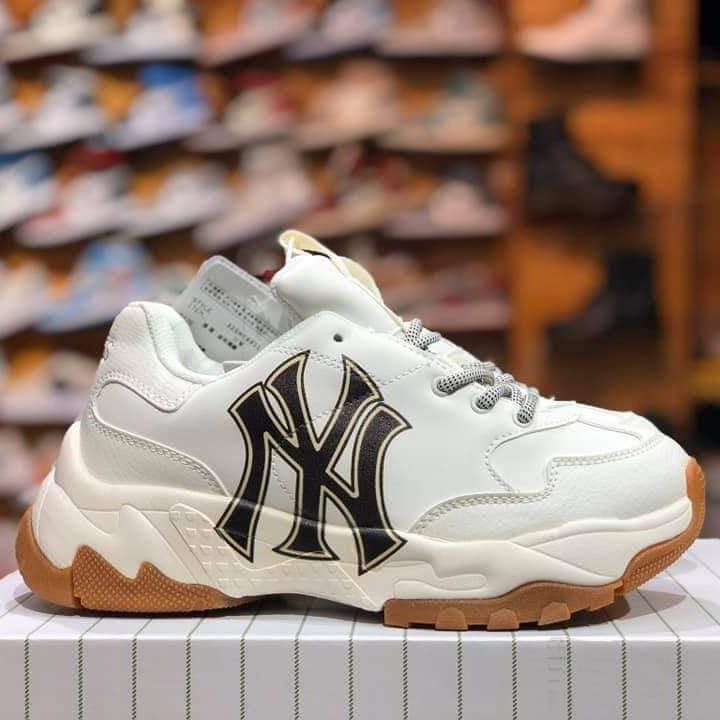 Giày Sneaker MLB chữ NY đế nâu ( Full box)