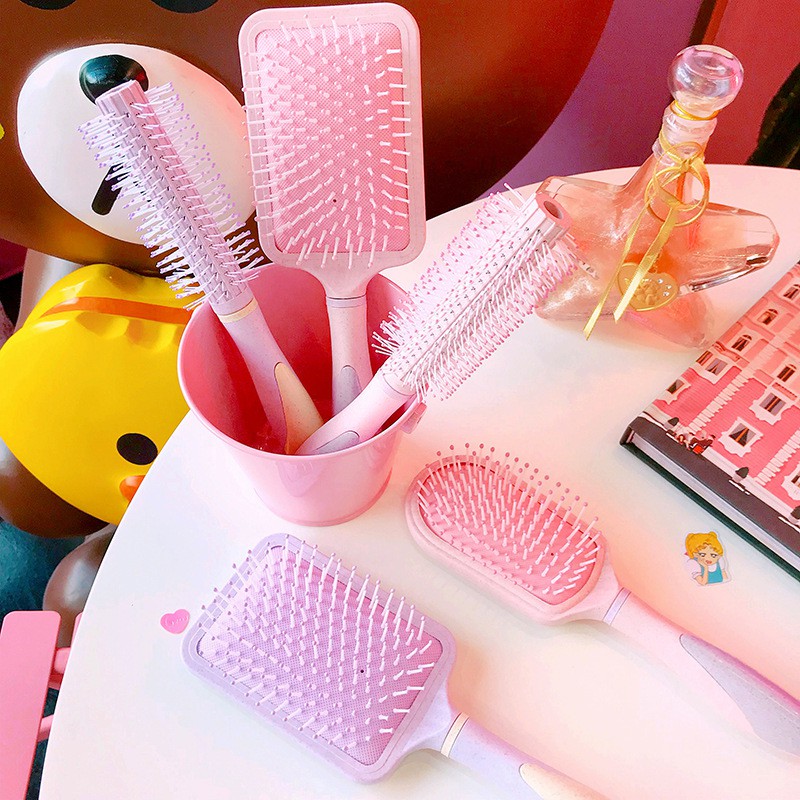 Lược Lúa Mạch Chải Tóc Gỡ Rối Chuyên Dụng, Tạo Nếp Tóc