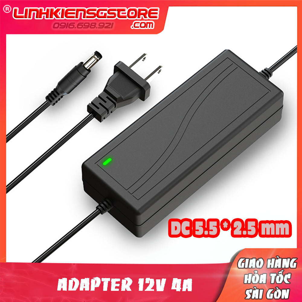 CỤC Nguồn Adapter 12V / 4A jack DC 5.5 * 2.5 mm