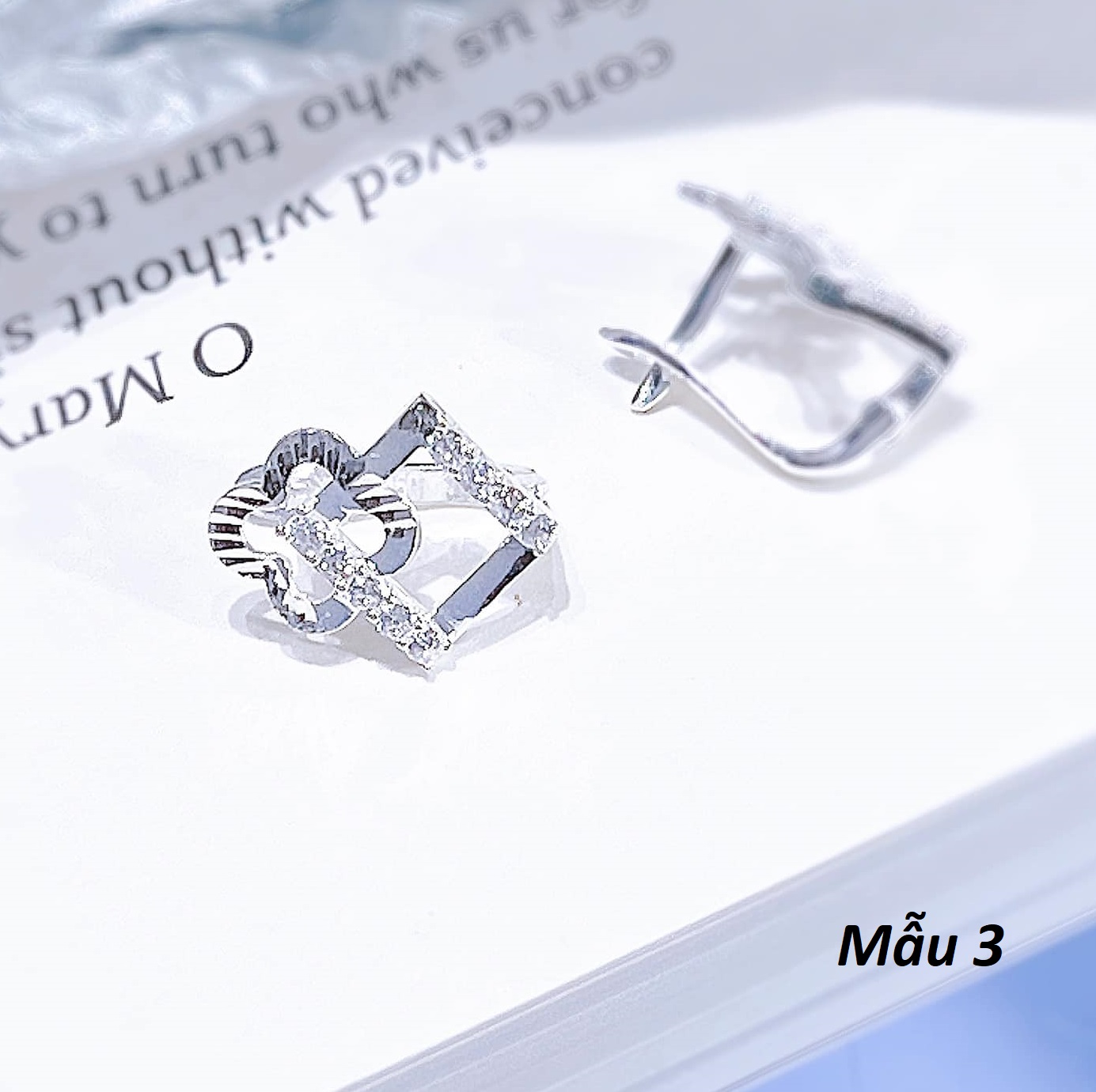 Bông tai bạc cao cấp chất liệu bạc Ý MS98