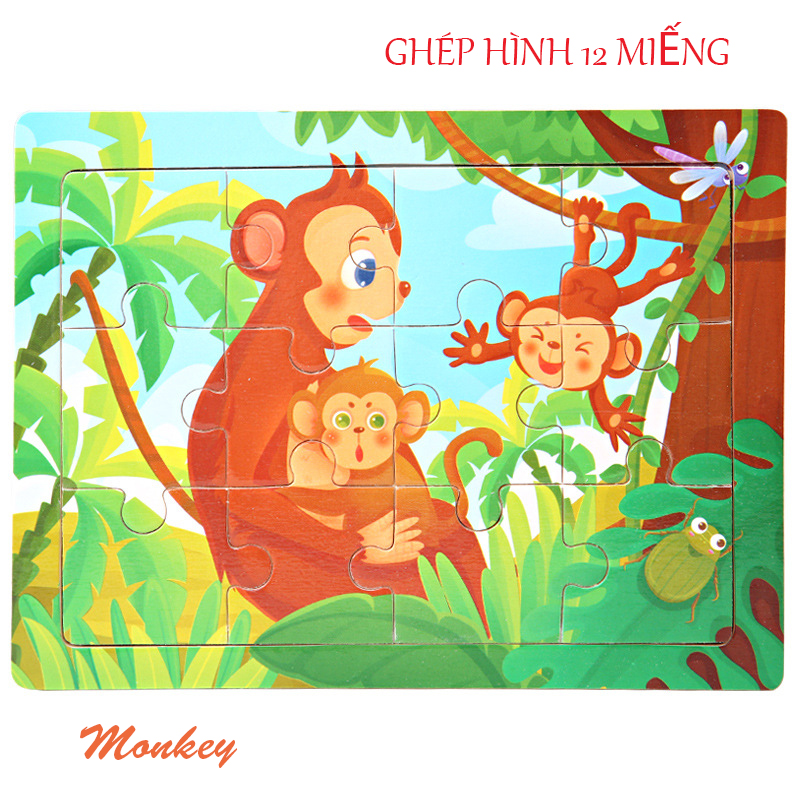 Tranh Ghép Gỗ 12 Miếng Cho Bé Yêu
